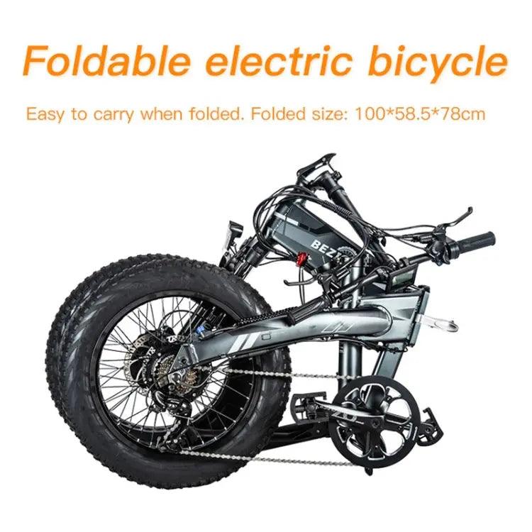 Vélo électrique pliant à double moteur BEZIOR XF005 500W 36V / 16Ah avec pneus de 20 pouces - lesbeauxprix