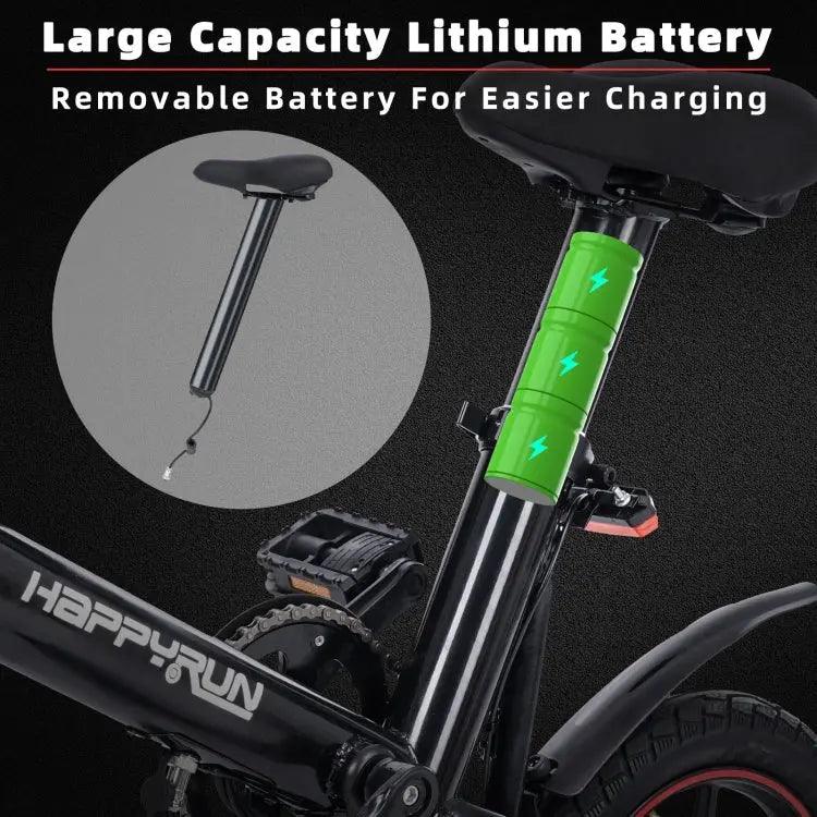 Vélo électrique HAPPYRUN HR-X40 350W 36V / 6AH avec pneus 14 pouces. - lesbeauxprix