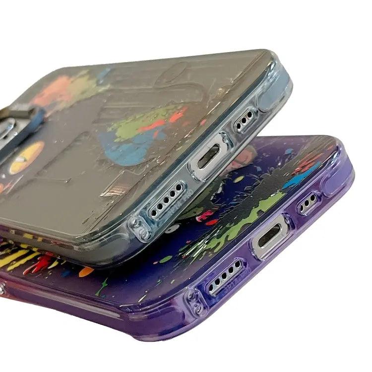 Coque Pour iPhone 15 à 12, Série de peinture à l'huile à motif animal.