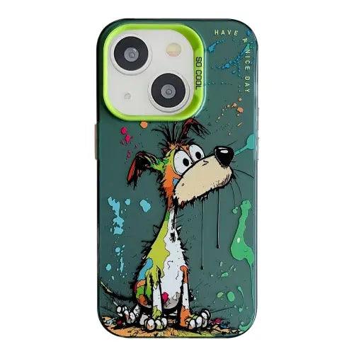 Coque Pour iPhone 15 à 12, Série de peinture à l'huile à motif animal. lesbeauxprix