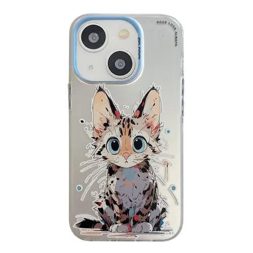 Coque Pour iPhone 15 à 12, Série de peinture à l'huile à motif animal. lesbeauxprix