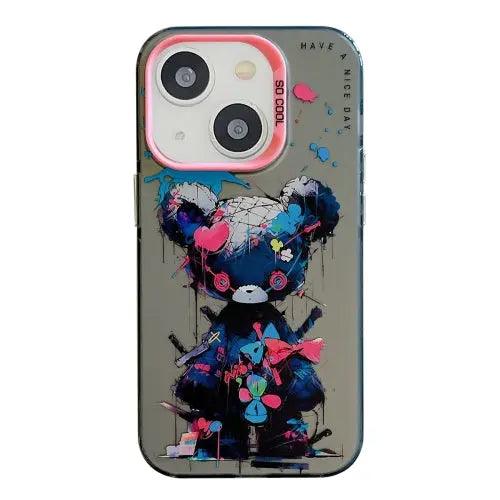 Coque Pour iPhone 15 à 12, Série de peinture à l'huile à motif animal. lesbeauxprix