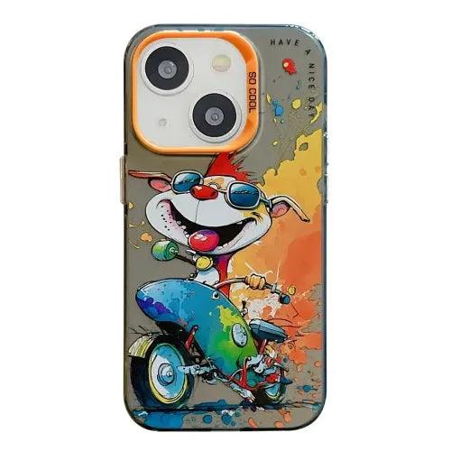 Coque Pour iPhone 15 à 12, Série de peinture à l'huile à motif animal. lesbeauxprix