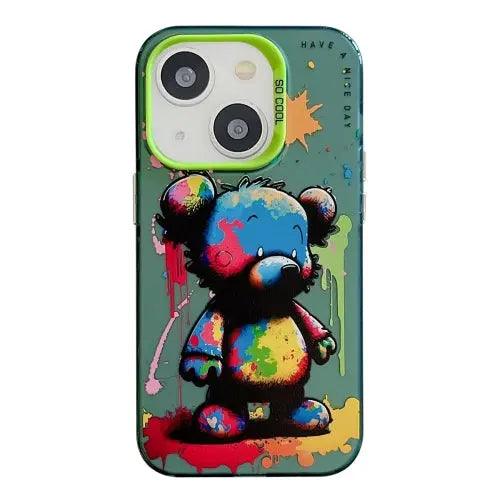 Coque Pour iPhone 15 à 12, Série de peinture à l'huile à motif animal. lesbeauxprix