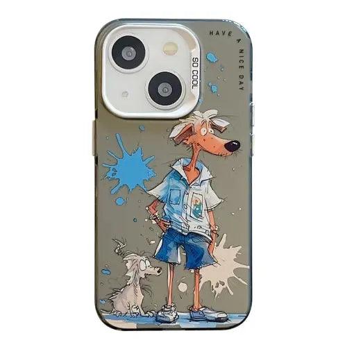 Coque Pour iPhone 15 à 12, Série de peinture à l'huile à motif animal. lesbeauxprix