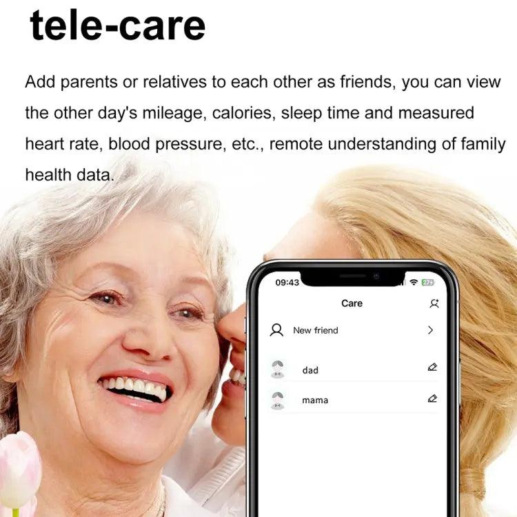 ET210 1,91 pouces IPS écran IP67 montre intelligente bande de silicone étanche, prise en charge de la surveillance de la température corporelle/ECG (rouge)