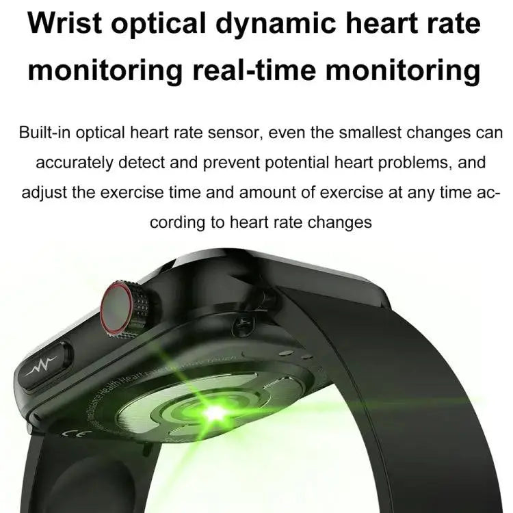 ET210 1,91 pouces IPS écran IP67 montre intelligente bande de silicone étanche, prise en charge de la surveillance de la température corporelle/ECG (rouge)