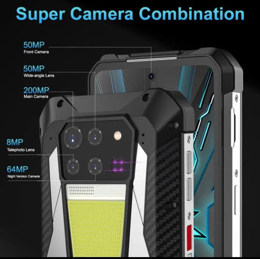 Téléphone Incassable Unihertz Tank 3, 16 Go + 512 Go, Vision Nocturne, Batterie 23 800 mAh, 5G (noir) Unihertz