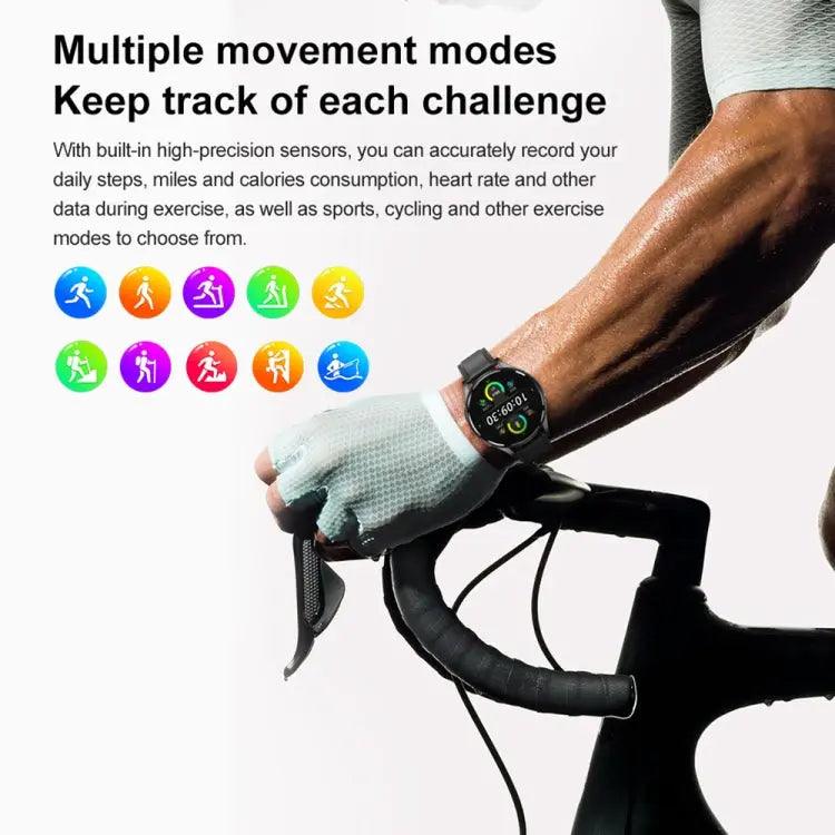 Montre intelligente Prise en charge ECG / Glycémie non invasive (Noir)
