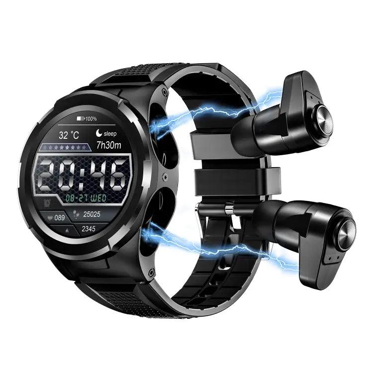 Montre Connectée 2 en 1 F6 avec Écouteurs Bluetooth Intégrés