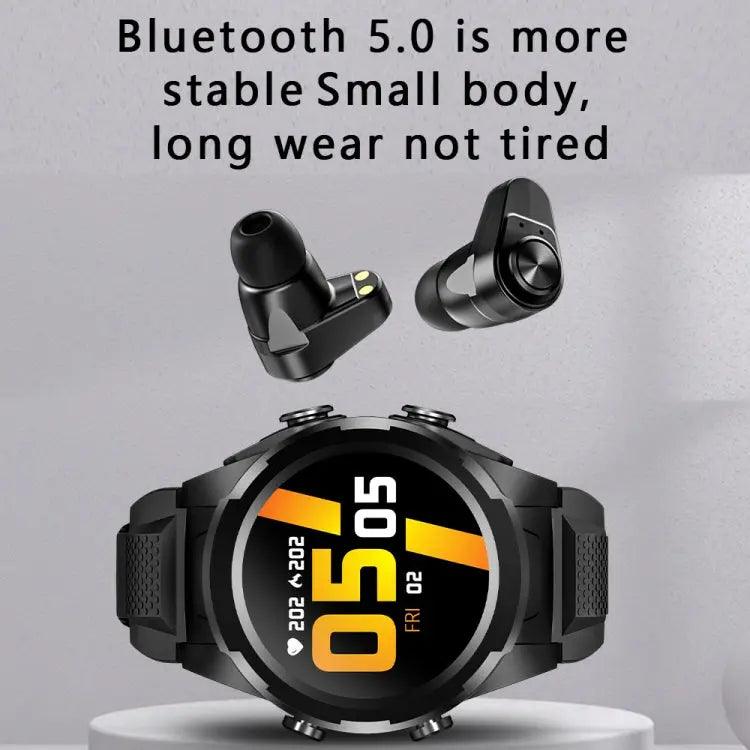 Montre Connectée 2 en 1 F6 avec Écouteurs Bluetooth Intégrés