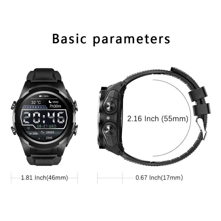 Montre Connectée 2 en 1 F6 avec Écouteurs Bluetooth Intégrés