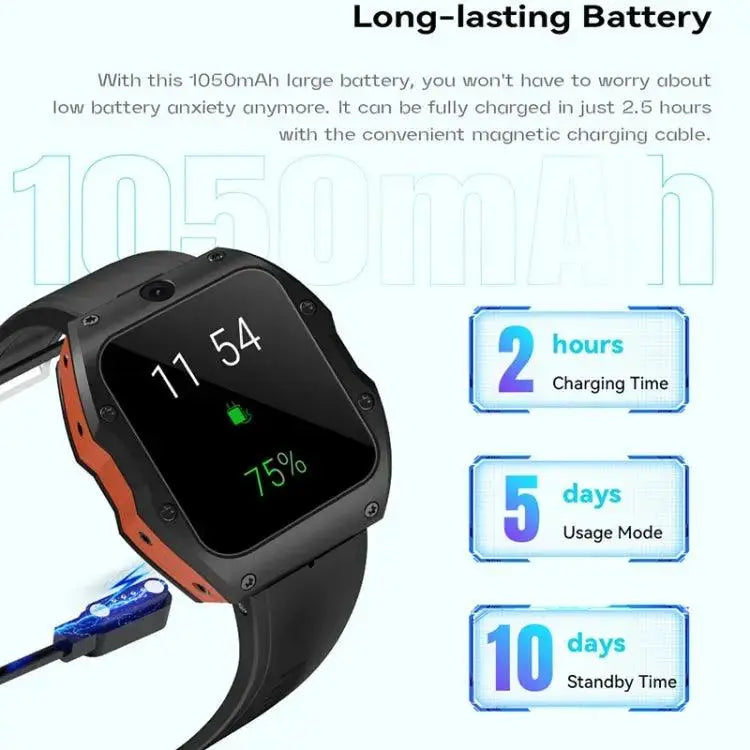 Montre Connectée Multifonctionnelle avec Appels Bluetooth et GPS - Écran 1,99 Pouces (Noir)