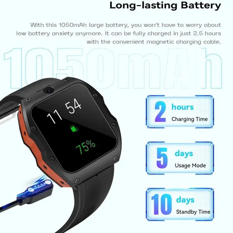 Montre Connectée Multifonctionnelle avec Appels Bluetooth et GPS - Écran 1,99 Pouces (Noir)