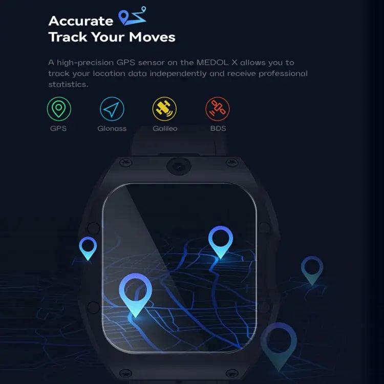 Montre Connectée Multifonctionnelle avec Appels Bluetooth et GPS - Écran 1,99 Pouces (Noir)