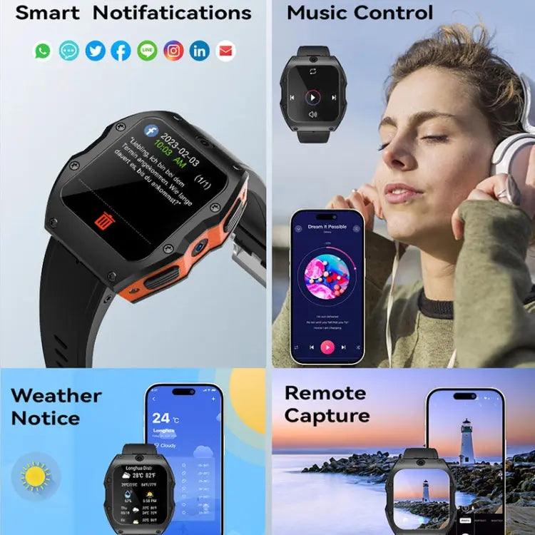 Montre Connectée Multifonctionnelle avec Appels Bluetooth et GPS - Écran 1,99 Pouces (Noir)