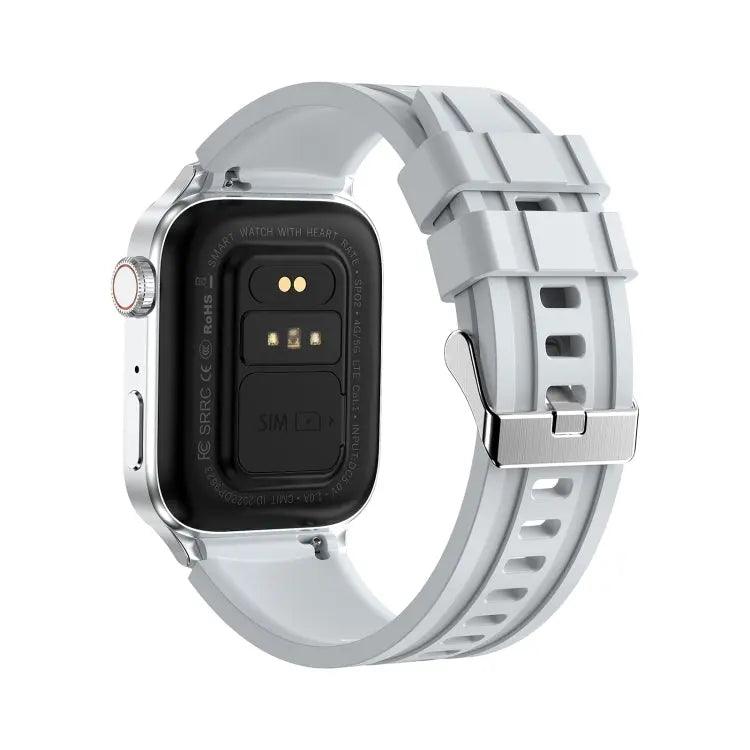 Montre connecté HAMTOD GT33 1,96 pouces 4G Smart Call Watch prend en charge l'alarme SOS (argent)
