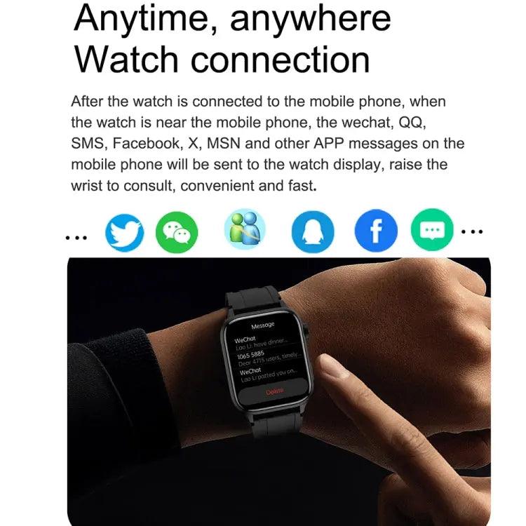 Montre connecté HAMTOD GT33 1,96 pouces 4G Smart Call Watch prend en charge l'alarme SOS (argent)