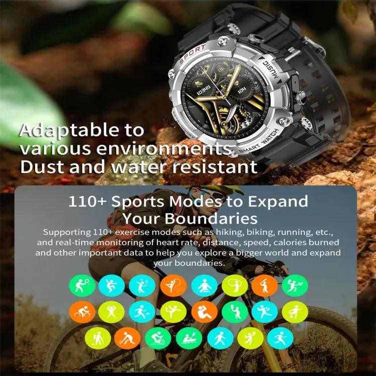 Montre connectée avec écouteurs Bluetooth: T96 1,52 Pouces Écran AMOLED (Noir) - lesbeauxprix