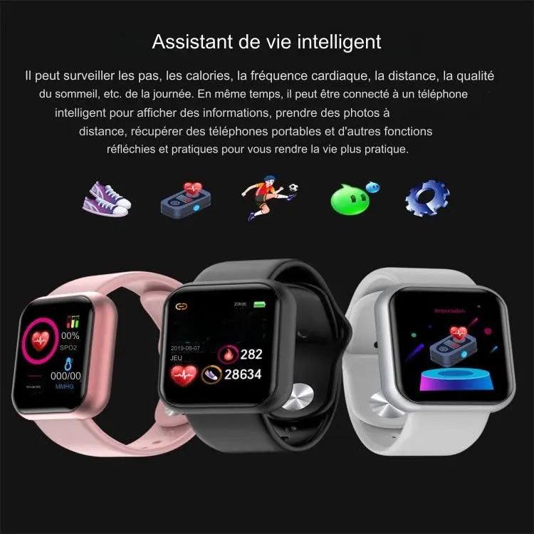 Montre intelligente à écran couleur IPS D20 1,3 pouces IP67 étanche lesbeauxprix