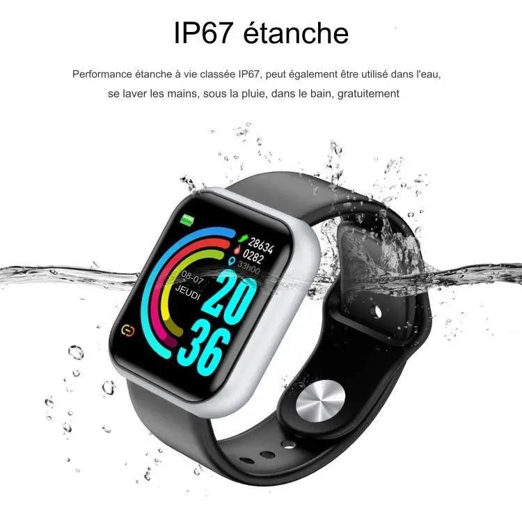 Montre intelligente à écran couleur IPS D20 1,3 pouces IP67 étanche lesbeauxprix