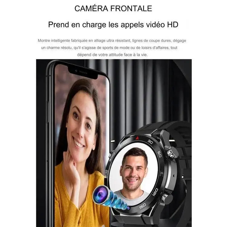 Montre intelligente avec caméra frontale de 1,53 pouces, prise en charge de la voix AI/carte SIM, 2 Go + 32 Go lesbeauxprix