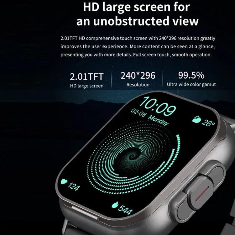 Montre intelligente avec écouteur D8 intégré 2 en 1 Bluetooth, prise en charge de la surveillance de la santé/NFC (noir)