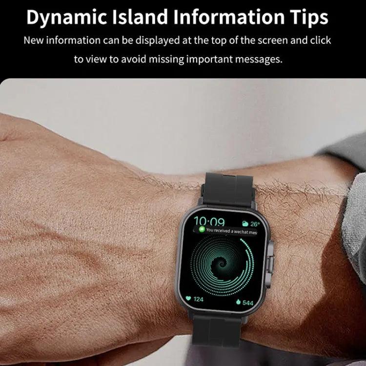 Montre intelligente avec écouteur D8 intégré 2 en 1 Bluetooth, prise en charge de la surveillance de la santé/NFC (noir)