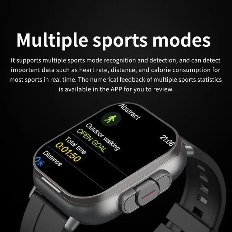 Montre intelligente avec écouteur D8 intégré 2 en 1 Bluetooth, prise en charge de la surveillance de la santé/NFC (noir)