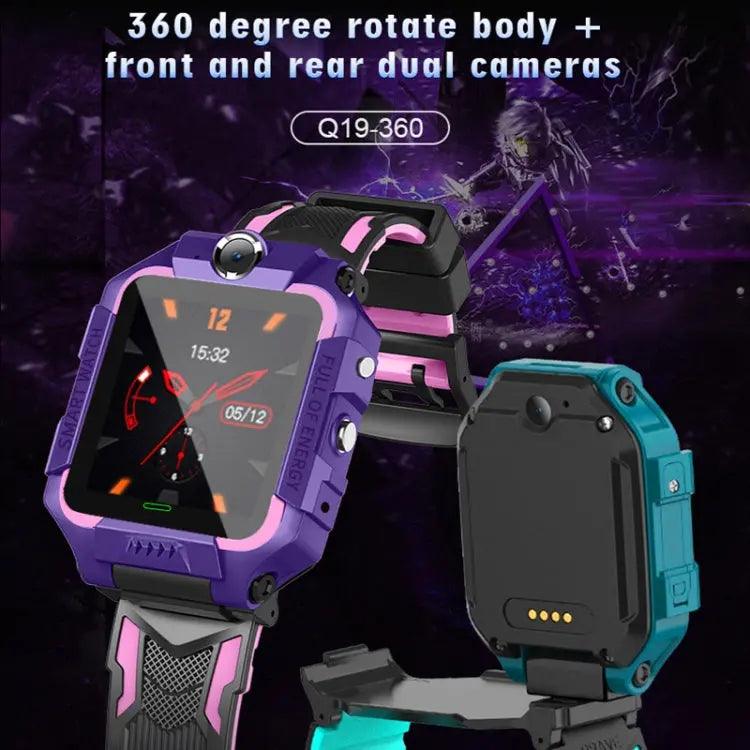 Q19 1,44 pouces caméra de positionnement rotative à 360 degrés montre d'appel intelligente étanche pour enfants (vert)