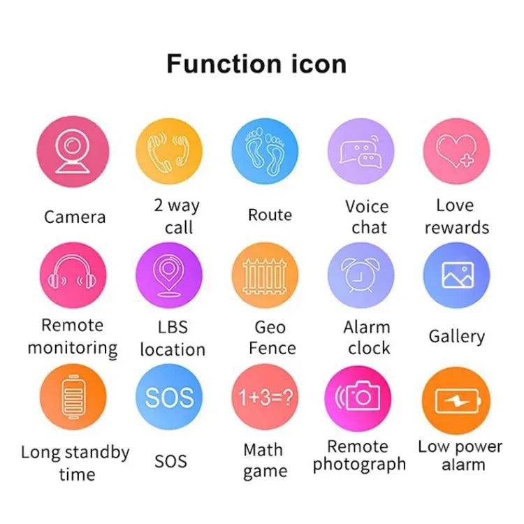 Q19 1,44 pouces caméra de positionnement rotative à 360 degrés montre d'appel intelligente étanche pour enfants (vert)