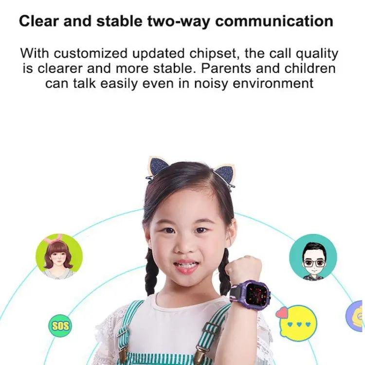 Q19 1,44 pouces caméra de positionnement rotative à 360 degrés montre d'appel intelligente étanche pour enfants (vert)