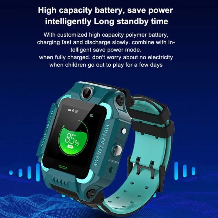 Q19 1,44 pouces caméra de positionnement rotative à 360 degrés montre d'appel intelligente étanche pour enfants (vert)