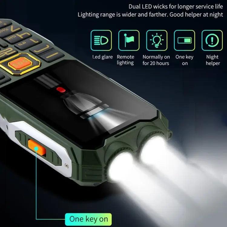 Téléphone incassable pour aîné mafam 4g, Étanche étanche à l'épreuve des chocs, batterie de 16800mAh - lesbeauxprix
