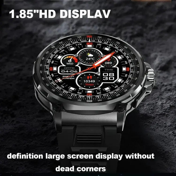 V69 IP68 BT5.0 1,85 pouces montre intelligente prenant en charge la détection des appels vocaux/du sommeil (argent)