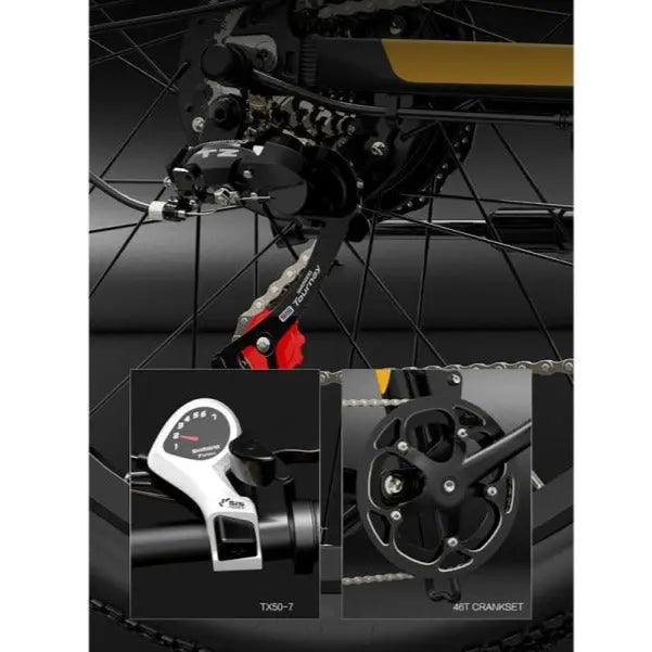 Vélo de montagne électrique BEZIOR X500 PRO 10.4AH 500W Pliant avec des pneus de 26 pouces. - lesbeauxprix
