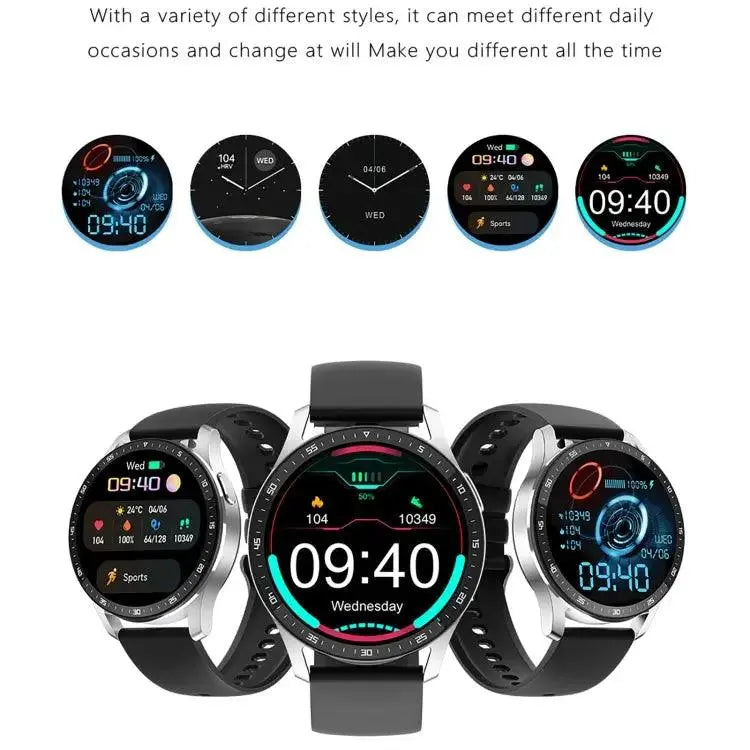 X7 1,32 pouces IPS écran tactile 2 en 1 Bluetooth écouteur montre intelligente, prend en charge la surveillance de la fréquence cardiaque/détection de l'oxygène sanguin/musique Bluetooth (noir)