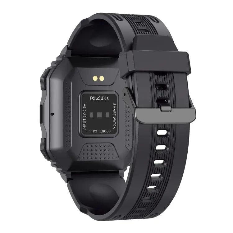 Montre intelligente de sport podomètre étanche KR06, prise en charge de la fréquence cardiaque/surveillance de la pression artérielle/appel BT (noir)