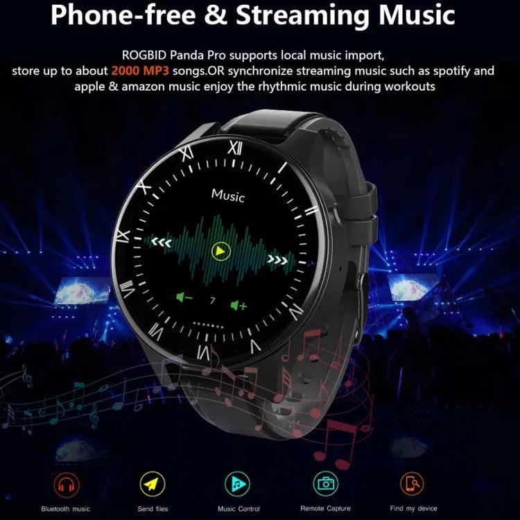 Rogbid Panda Pro 1,69 pouces IPS Screen Dual Cameras Smart Watch, Soutien de la surveillance de la fréquence cardiaque / carte SIM (noir)