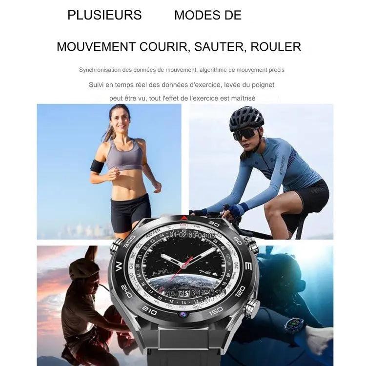 Montre intelligente avec caméra frontale de 1,53 pouces, prise en charge de la voix AI/carte SIM, 2 Go + 32 Go lesbeauxprix