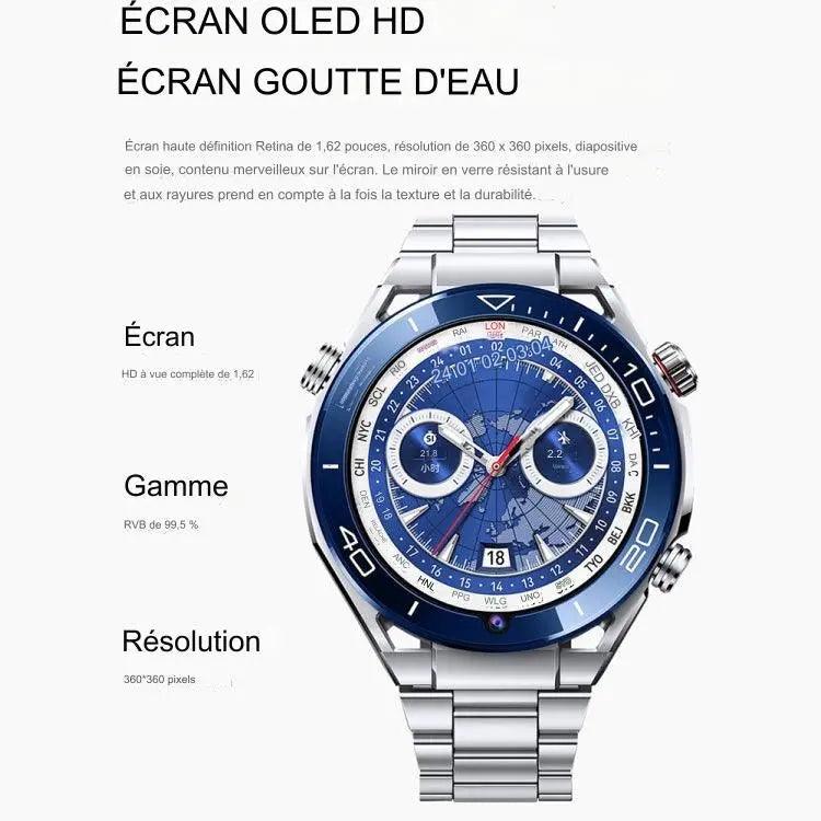 Montre intelligente avec caméra frontale de 1,53 pouces, prise en charge de la voix AI/carte SIM, 2 Go + 32 Go lesbeauxprix