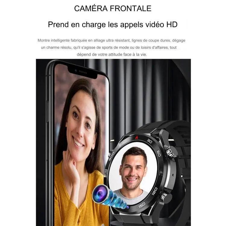 Montre intelligente avec caméra frontale de 1,53 pouces, prise en charge de la voix AI/carte SIM, 2 Go + 32 Go lesbeauxprix