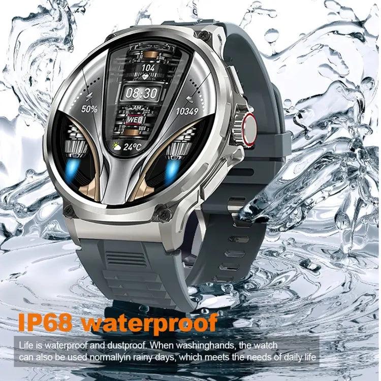 V69 IP68 BT5.0 1,85 pouces montre intelligente prenant en charge la détection des appels vocaux/du sommeil (argent)