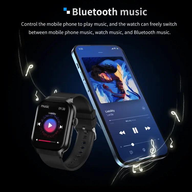 Montre intelligente avec bracelet en acier milanais de 2,01 pouces, appel Bluetooth, prise en charge de la surveillance de la fréquence cardiaque/glycémie non invasive (or)