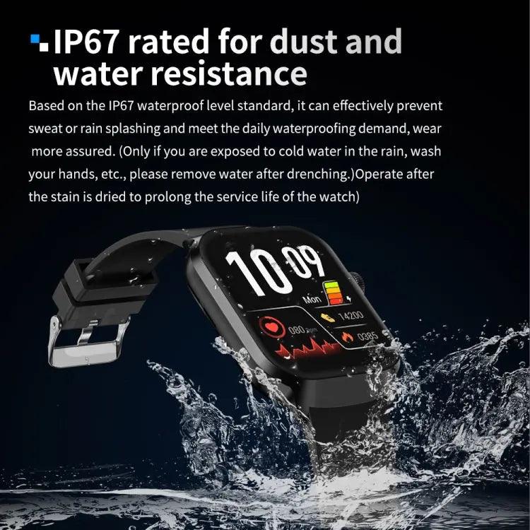 Montre intelligente avec bracelet en acier milanais de 2,01 pouces, appel Bluetooth, prise en charge de la surveillance de la fréquence cardiaque/glycémie non invasive (or)