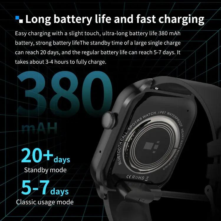 Montre intelligente avec bracelet en acier milanais de 2,01 pouces, appel Bluetooth, prise en charge de la surveillance de la fréquence cardiaque/glycémie non invasive (or)