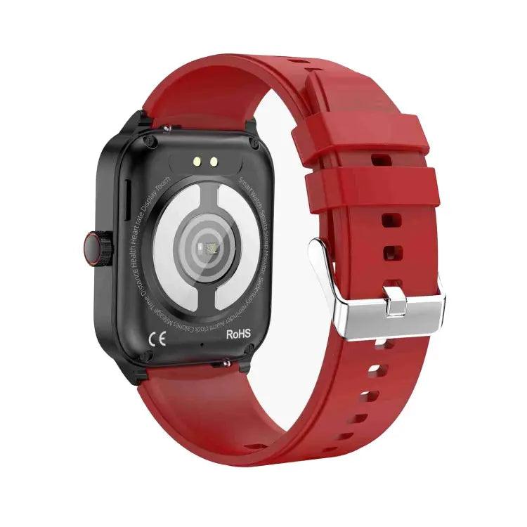 ET540 1,91 pouces IP67 étanche montre intelligente bande de silicone, prise en charge ECG/mesure non invasive de la glycémie (rouge)