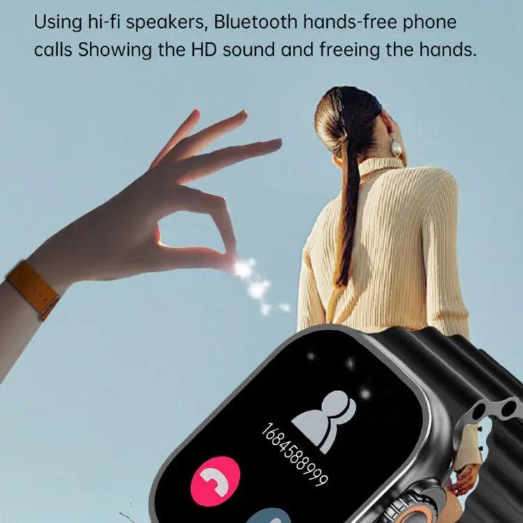 Montre intelligente de sport WS12 ULTRA 2 de 2,2 pouces, code de paiement de prise en charge / appel Bluetooth / sommeil / oxygène sanguin / fréquence cardiaque / moniteur de santé de la pression artérielle (noir)