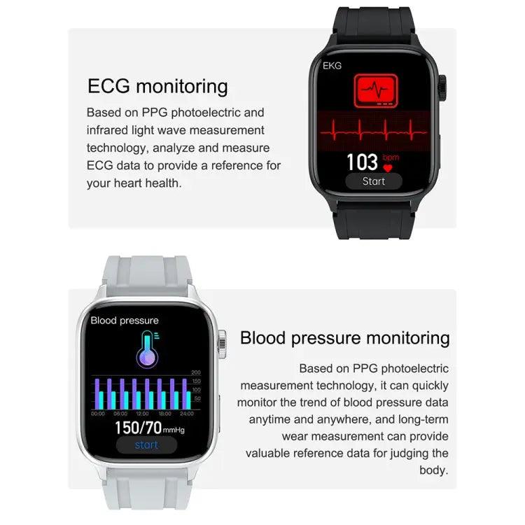 montre connecté HAMTOD GT33 1,96 pouces 4G Smart Call Watch prend en charge l'alarme SOS (noir)
