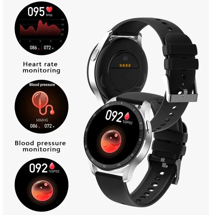 X7 1,32 pouces IPS écran tactile 2 en 1 Bluetooth écouteur montre intelligente, prend en charge la surveillance de la fréquence cardiaque/détection de l'oxygène sanguin/musique Bluetooth (noir)